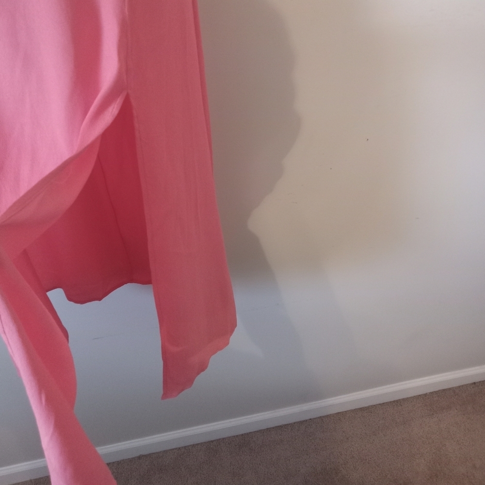 WeWoreWhat Puff-Sleeve Midi Coral Dress Size 4 - Picture 3 of 7
